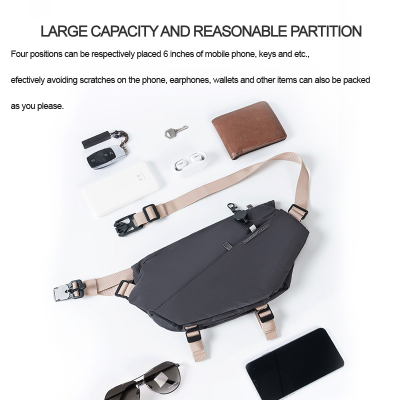 Riñoneras impermeables para teléfono móvil, bolso de pecho multifuncional para deportes al aire libre