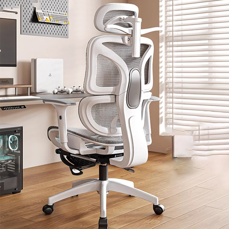 Cadeira ergonômica para computador, escritório em casa, apoio lombar, cadeira para jogos, assento reclinável de látex, malha respirável, apoio de braço ajustável 4d