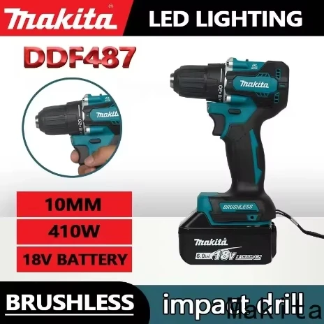Makita DDF487 DDF487 18V screwdriver brushless electric drill Decoration Team Makita 18V battery power tools
