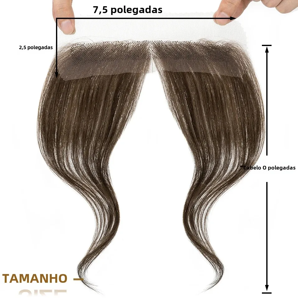 S-noilite 10 Polegada toppers de cabelo de renda remendo de cabelo mão único nó natural cabelo humano invisível substituição extensões de cabelo