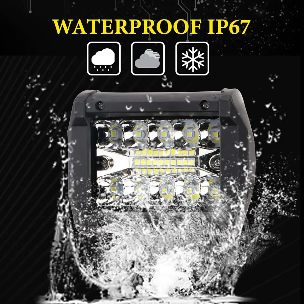1ชิ้น12โวลต์จุดน้ำท่วมคอมโบไฟ LED บาร์แสง SuperBright 6000K สำหรับรถออฟโร้ด SUV เรือ4x4 ATV Barra ไฟหน้า LED
