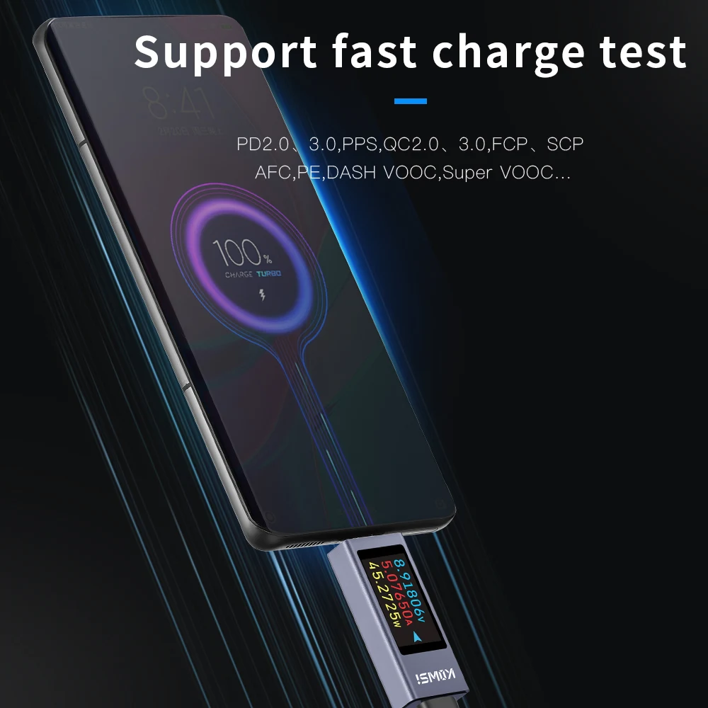 Type-C มัลติฟังก์ชั่นดิจิตอลจอแสดงผลแรงดันไฟฟ้ากระแสตรงแอมป์มิเตอร์มิเตอร์ไฟฟ้าโทรศัพท์มือถือชาร์จเครื่องทดสอบ DC 4-30V 0-12A แบตเตอรี่ทดสอบ