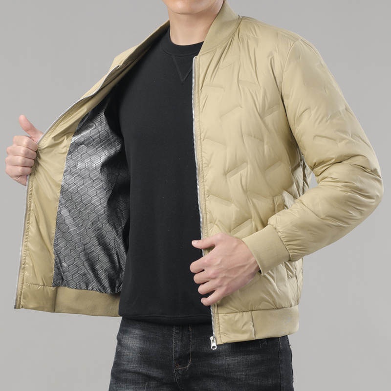Zimowa męska kurtka puchowa Business Casual Stójka Wiatrówka Biały puch kaczy Wyściełany Lekki płaszcz puchowy Duży rozmiar 8XL