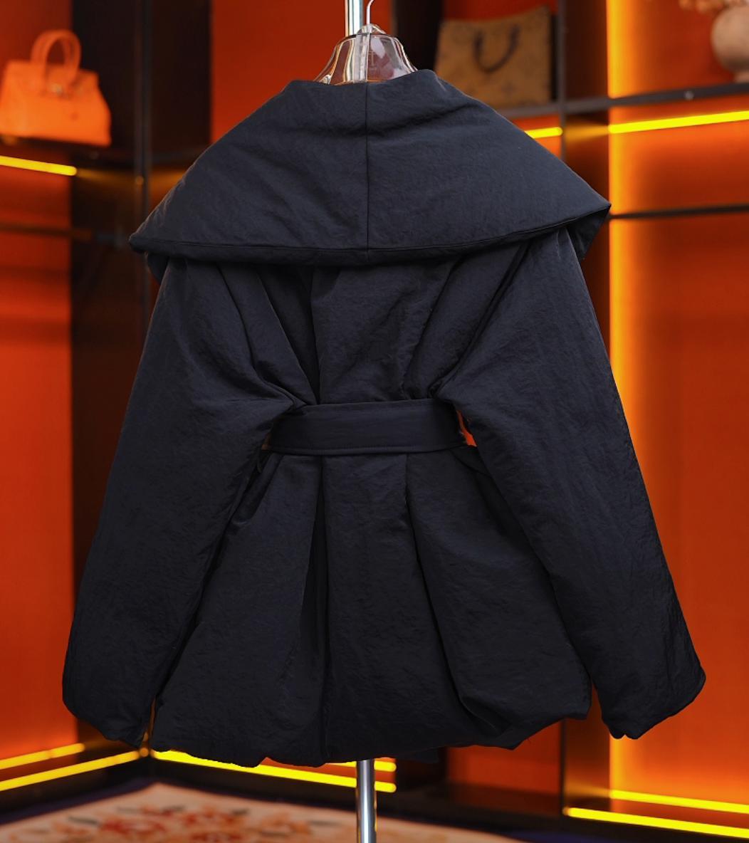 2024 inverno novo arco chinês rendas de manga comprida casaco de pão moda feminina grosso quente parka solto algodão-acolchoado casaco