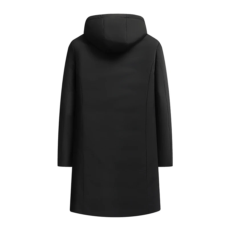 2024 nova chegada inverno jaqueta com capuz estilo longo soleira-como jaquetas de algodão masculino, moda masculina engrossar quente parkas trench coat masculino