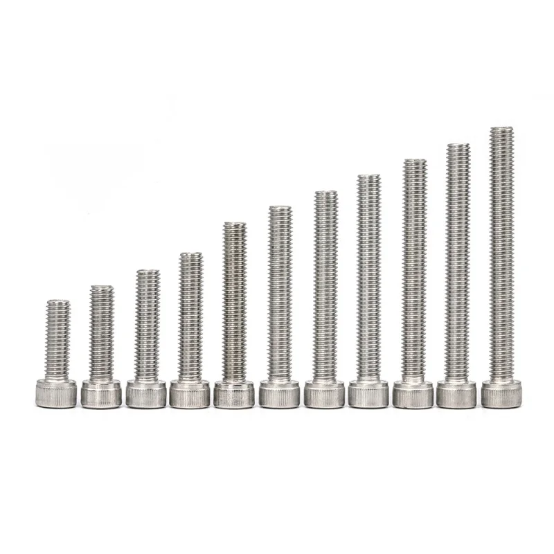 10 Uds tornillo de cabeza hexagonal M1.4 M1.6 M2 M2.5 M3 M4 M5 M6 M8 M10 perno Allen de acero inoxidable DIN912