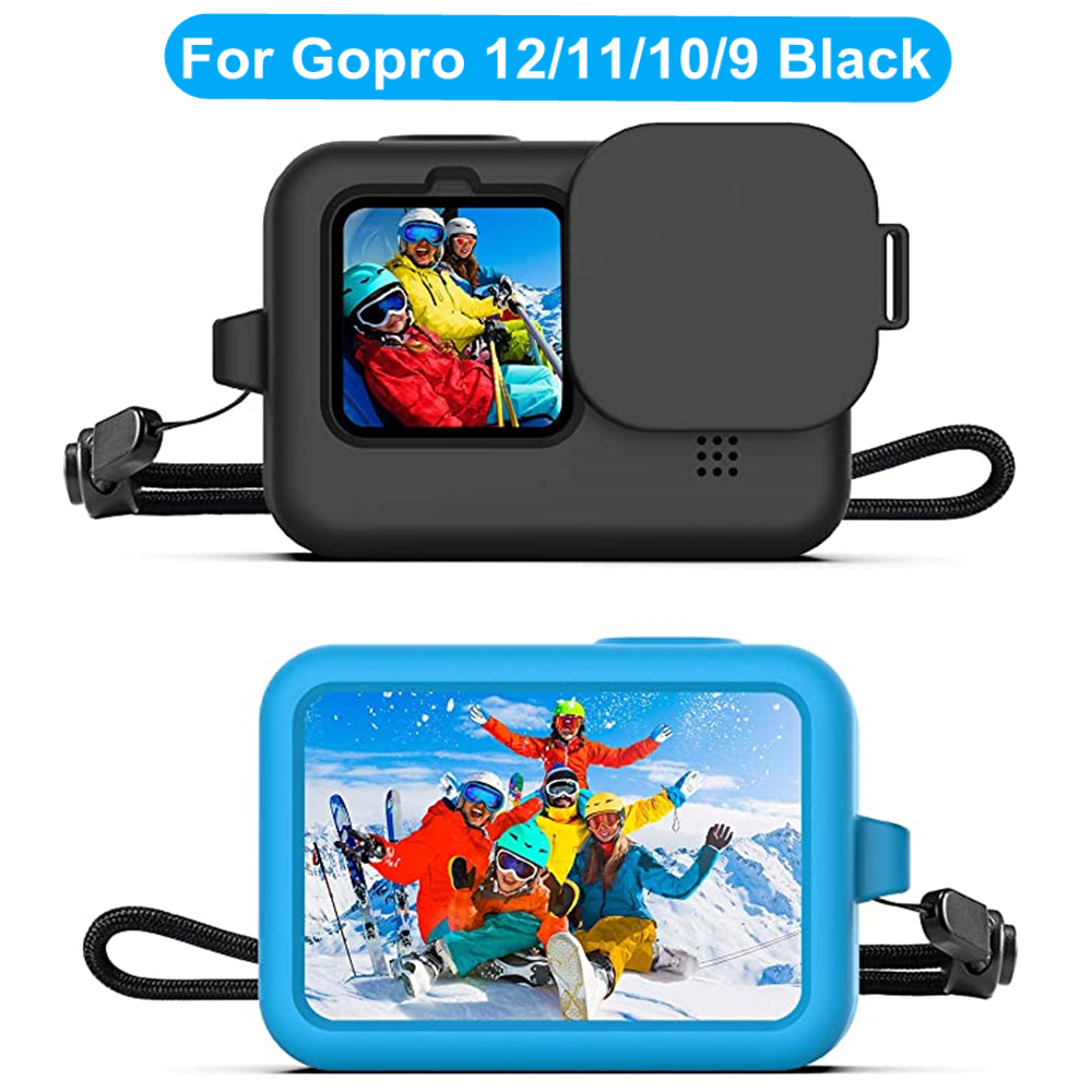 Dla Gopro Hero 11 10 9 Czarny miękki silikonowy pokrowiec dla Go pro Hero 12 Silikonowa ochronna pełna osłona aparatu Akcesoria