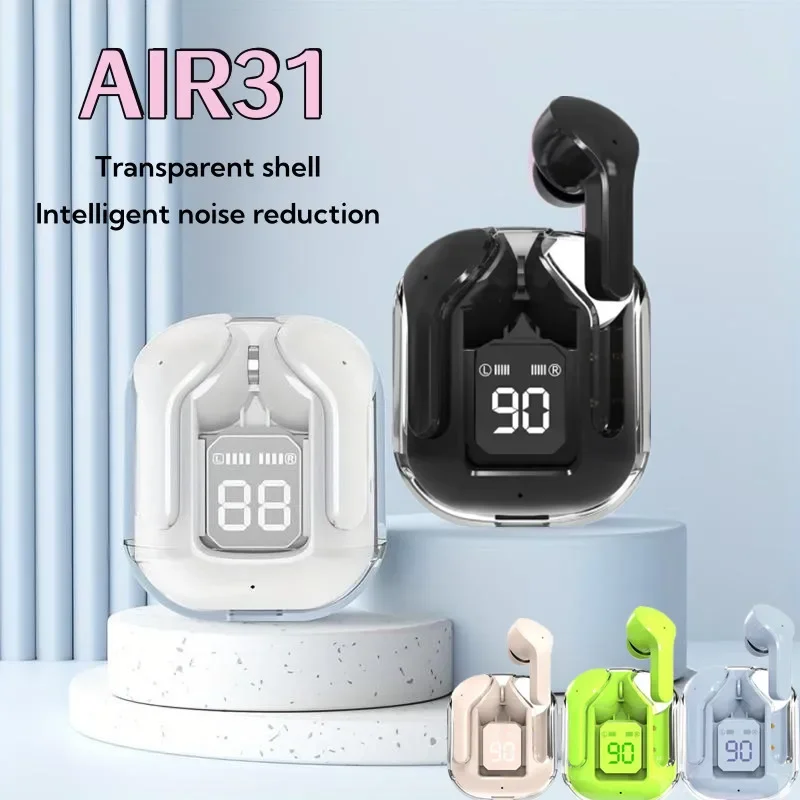 Echtes kabelloses Bluetooth-Headset, transparentes Design mit LED-Digitalanzeige, Stereo-Sound, TWS-Kopfhörer für Sport, Arbeitsluft 31