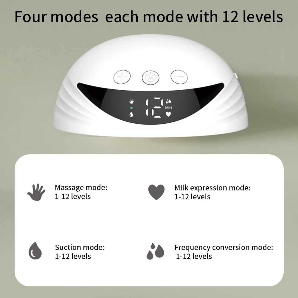 Bomba elétrica vestível sem fio para leite materno, mãos livres, invisível, sem bpa, display led, formato de concha, portátil, exator de leite materno