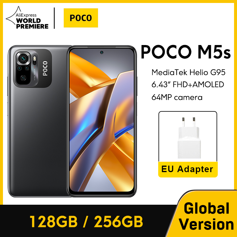 【รอบปฐมทัศน์โลก】POCO M5s Global Version 128GB/256GB NFC MTK G95 64MP AI Quad Camera 6.43" AMOLED Dotdisplay 33W