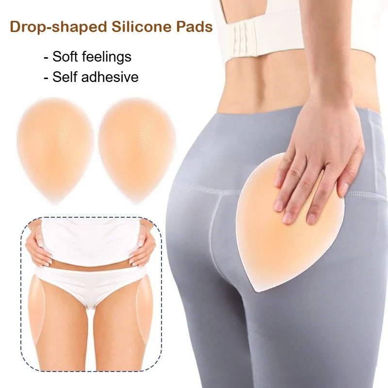 Silikon-Hüftpolster, Taille, dünner Arsch, Hüfte, größerer Aufkleber, selbstklebende Ski-Schutzausrüstung, tropfenförmiger Body Shaper-Einsatz, Silikagel-Tuch