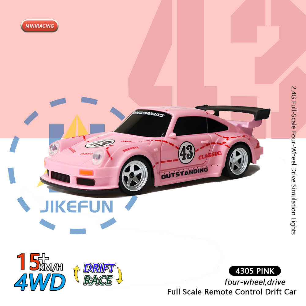 1/43 RC Car 2.4G Mini remote Control Racing Drift Car RTR 4WD Off-road High Speed Vehicle Model Toys for Kids Adults Mini Gifts