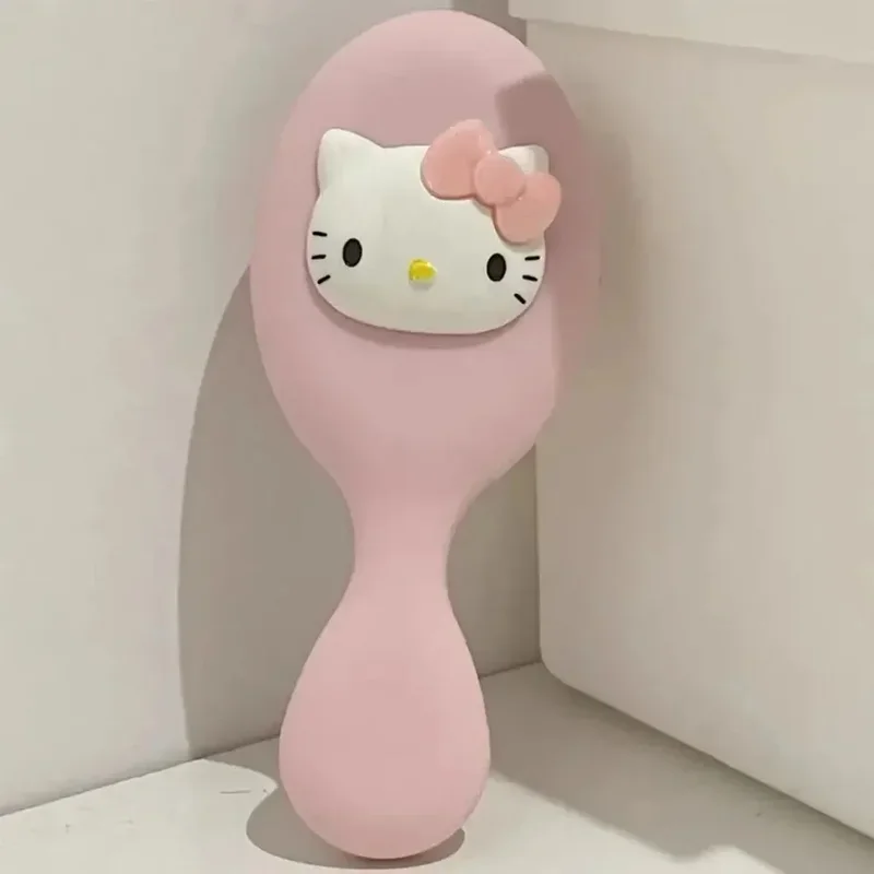 산리오 쿠로미 시나모롤 에어쿠션 빗 헬로키티 에어쿠션 빗 귀여운 헬로키티 Y2K 블랙 휴대용 빗 소녀용