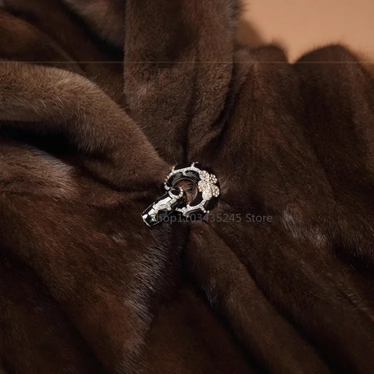 Frauen Nerz Pelzmantel 6XL Verdicken Parkas Mittleren Alters Mutter Winter Mit Kapuze Nerz Mantel Mode Warme Lange Faux Pelz mäntel Weibliche