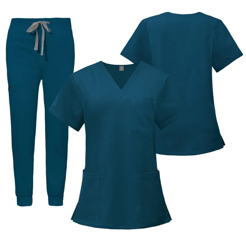 Klinische Tops Hosen Unisex Medizinische Uniformen Männer Frauen Pflege Kleidung Schönheit Kostüm Krankenschwester Scrubs Sets Arzt Zahnarzt Arbeitskleidung
