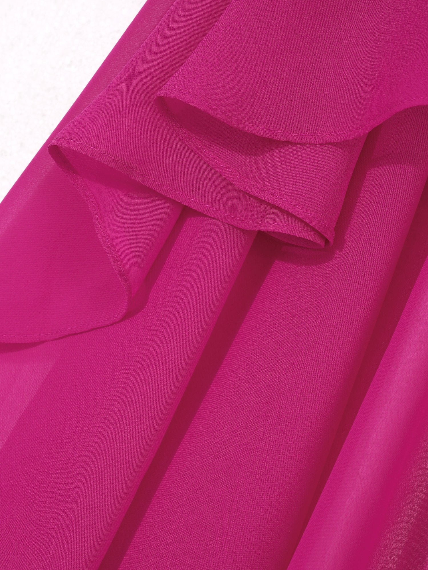 Damen Chiffon Solid Pullover Capes Schal Hi-Low Saum Dünne weiche Achselzucken Ponchos für Hochzeit Braut Brautjungfer Abend Party Kleid