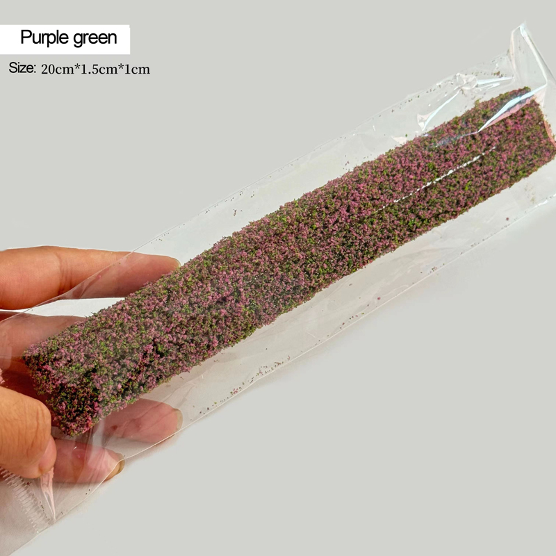 2/12/100 teile/beutel Miniatur Strauch Streifen Modell Bush Grün gürtel Modell Gebäude Zug Eisenbahn Diorama Garten Landschaft decration