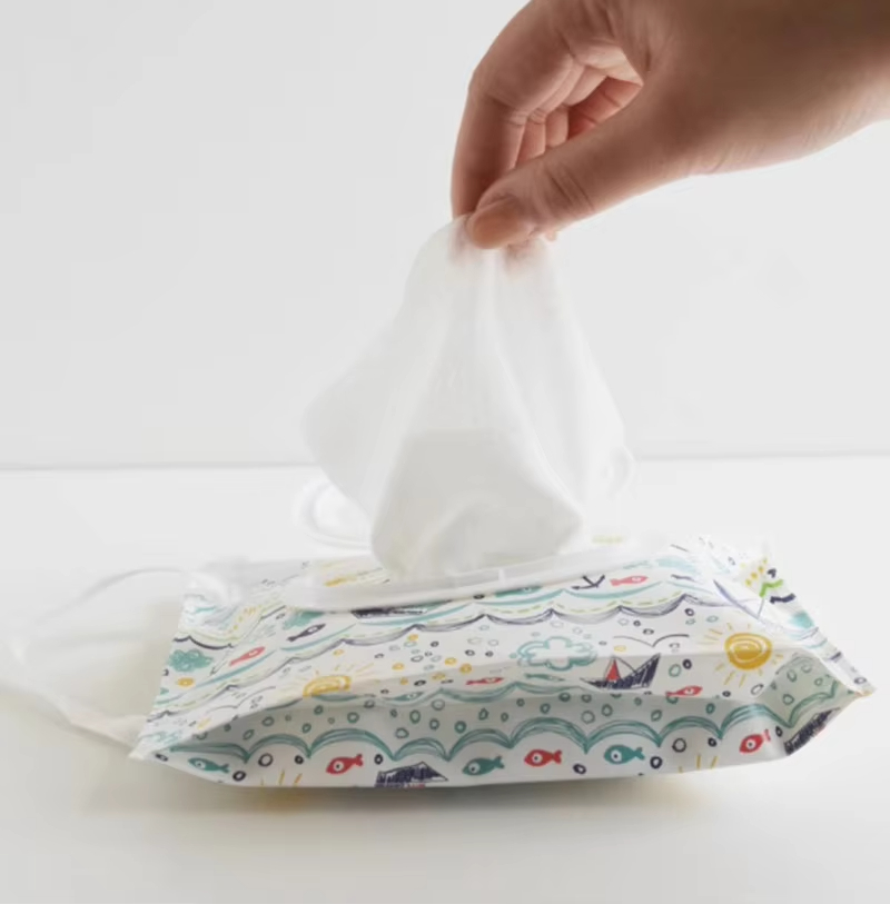 1PC EVA Portable Snap-Strap Tissue Box Wet Wipes Bag Flip Cover Cosmetic Pouch Outdoor Useful Baby Stroller Accessories