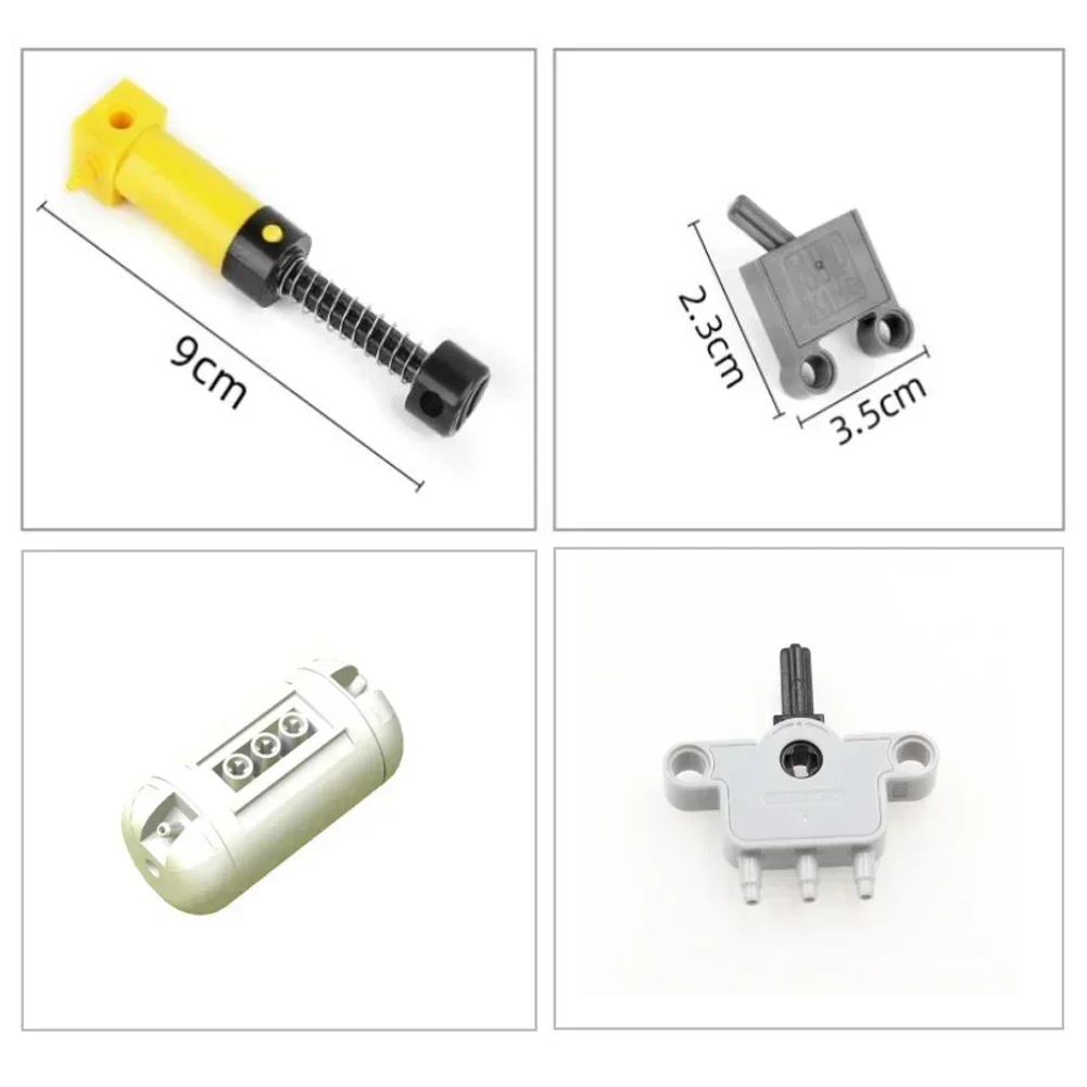 MOC ชิ้นส่วนนิวเมติกท่อ Air ปั๊มถัง Push Rod พัตเตอร์สวิทช์กระบอก Air Power อิฐ Legoeds-Compatible Building Block