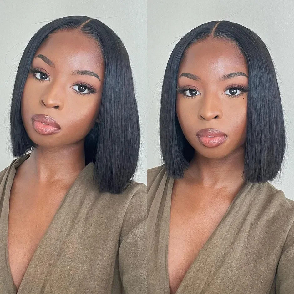 Pacotes retos de osso brasileiro 100% pacotes de cabelo humano não processado cabelo virgem 1/3 pacotes curto em linha reta tecer extensões de cabelo