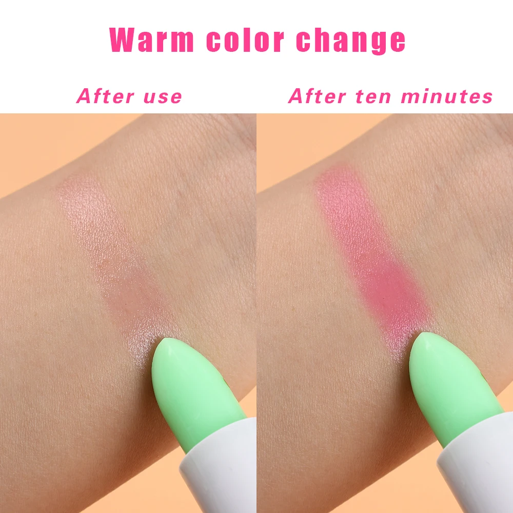 1 bálsamo labial hidratante de larga duración, lápiz labial Natural de Aloe Vera, Color que cambia de humor, lápiz labial hidratante de larga duración, maquillaje de labios
