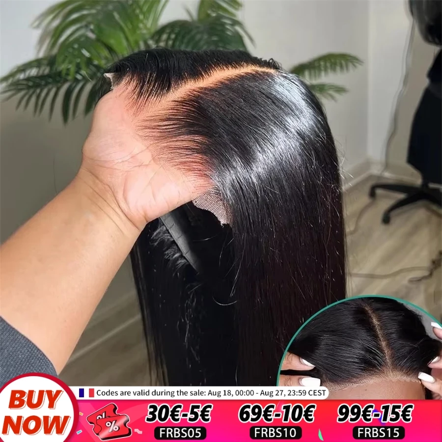 Parrucca Glueless Pre Cut Diritta Capelli Umani al 100% Pronto da Indossare E Go Parrucche Pre Pizzicate in Pizzo HD Capelli Umani Reali per Le Donne Brasiliane