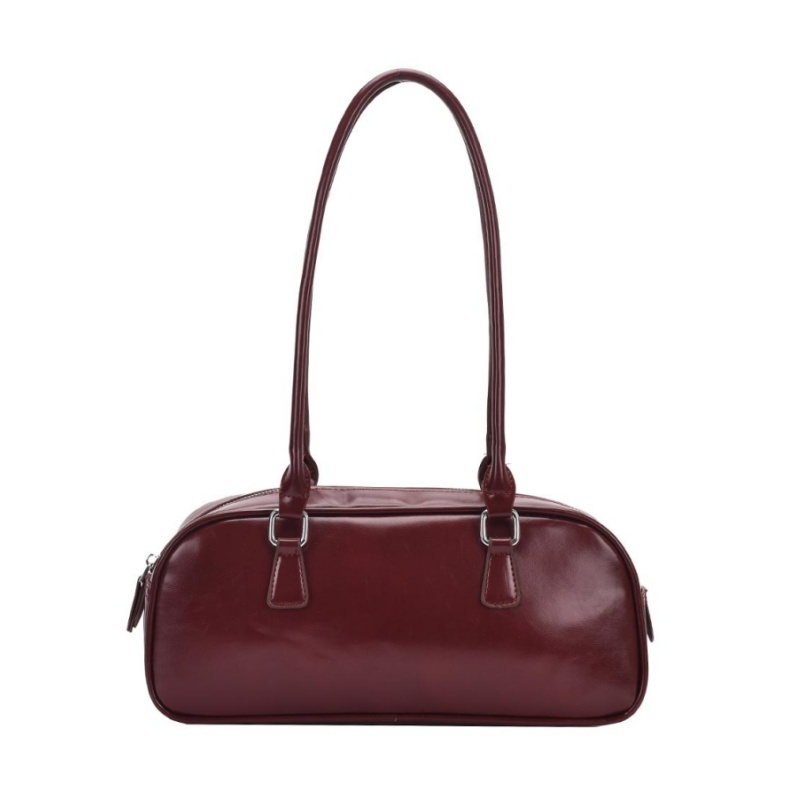 Bolso de piel sintética para mujer, bolsa de hombro Simple y Retro, moda coreana, Primavera, 2024