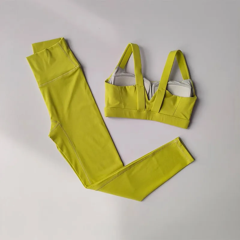 Nahtlose Yoga-Anzug Frauen Sport-BH hohe Taille Leggings Shorts Outfit Fitness-Set Fitness-Workout-Kleidung Sportswear