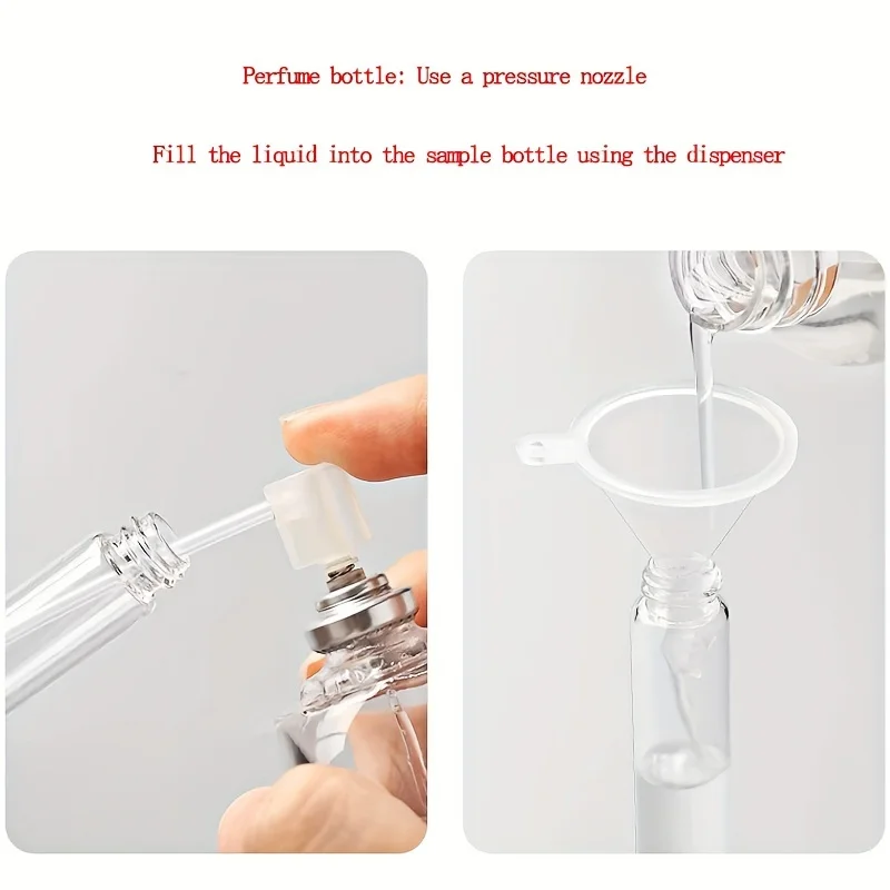 30 Uds + 4 accesorios botella de spray de vidrio de 2/3/5/10ML-contiene 30 botellas de spray, 1 embudo, 1 artefacto dispensador, 1 pajita, 1 jeringa
