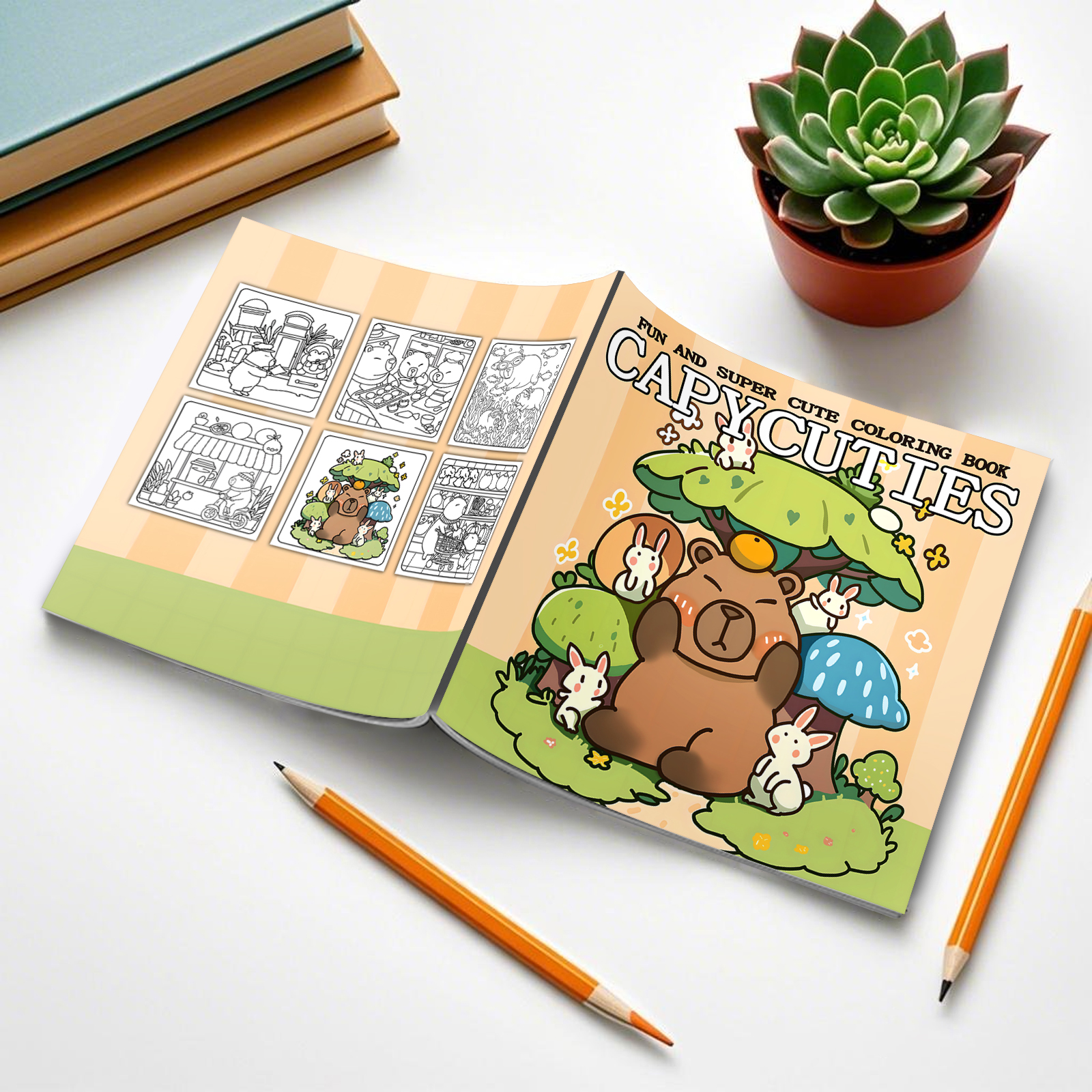 CAPYCUTIES Bold-easy Patterns Coloring Book for Adults Cute Drawing Book Perfect Gift for Party and Birthday