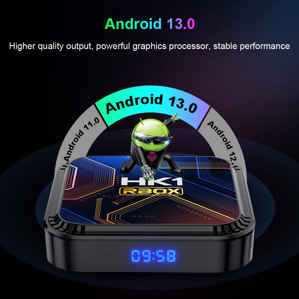 HK1 RBOX K8S Android 13 TV BOX RK3528 64GB 32GB 16GB 2,4G 5G WIFI BT 4,0 8K vedio decodificación reproductor multimedia Set Top receptor