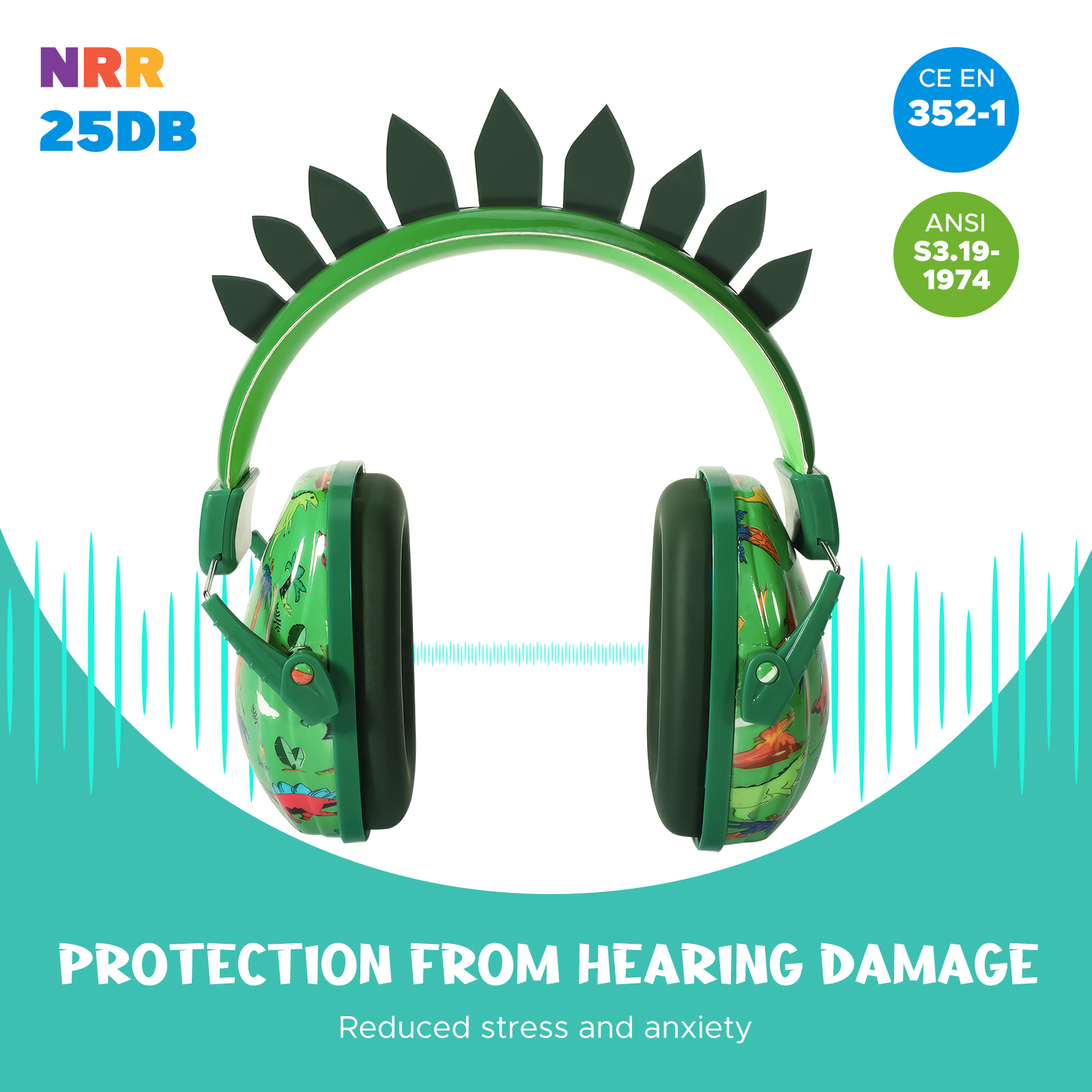 น่ารักไดโนเสาร์ยูนิคอร์นหู Muffs เด็กหูฟังตัดเสียงรบกวนป้องกันหู Sound Proof Earmuffs สําหรับโรงเรียนเด็กของขวัญ