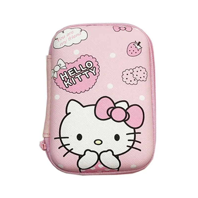 Kawaii Hello Kittys Datakabel Oplader Sorteren Opbergtas Meisje Cartoon Reizen Draagbare Cosmetische Sieraden Opslag Beschermhoes