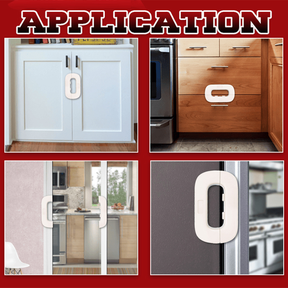 Zelfklevende Koelkast Lock Latchs Systeem Voor Thuis Koelkast Slot Koelkast Vriezer Deursloten Kids Baby Safety Kind Cabinet Lock