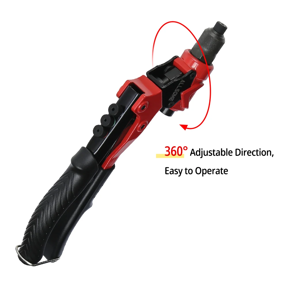 ALLSOME Single Universal 3 in 1 Multi Function Rivet gun with Nut rivet Hand rivet Reamer Tool