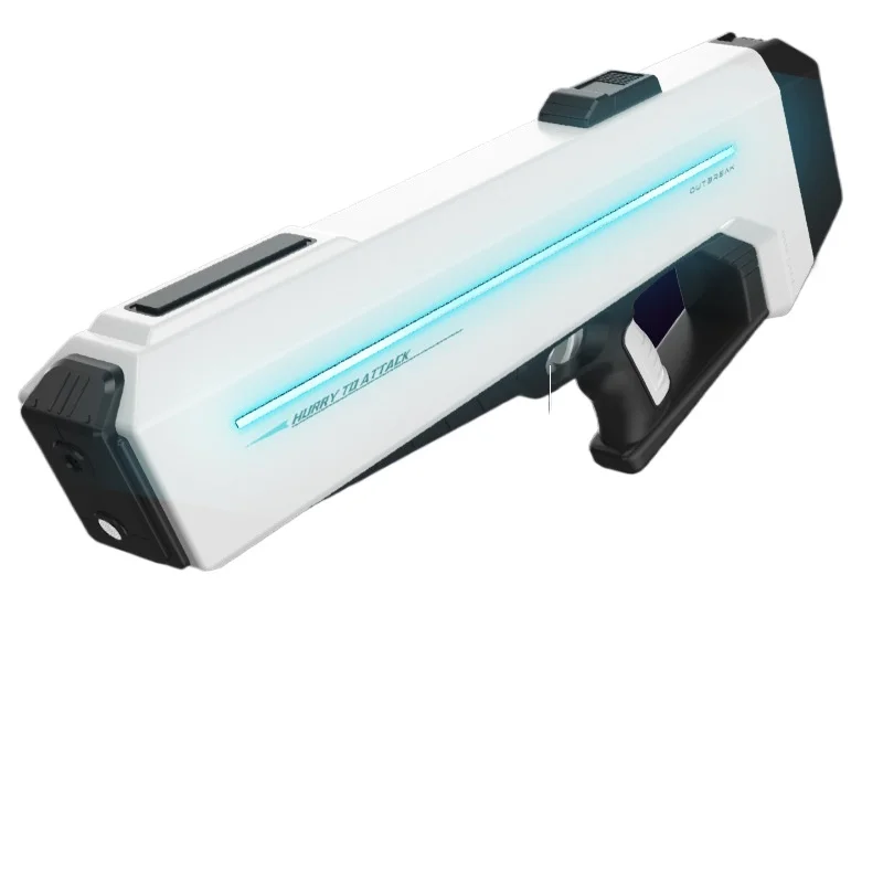 Pistola de água automática elétrica com LED Spray Blaster, grande capacidade, pistola de água, piscina de verão, brinquedos ao ar livre para crianças, menino