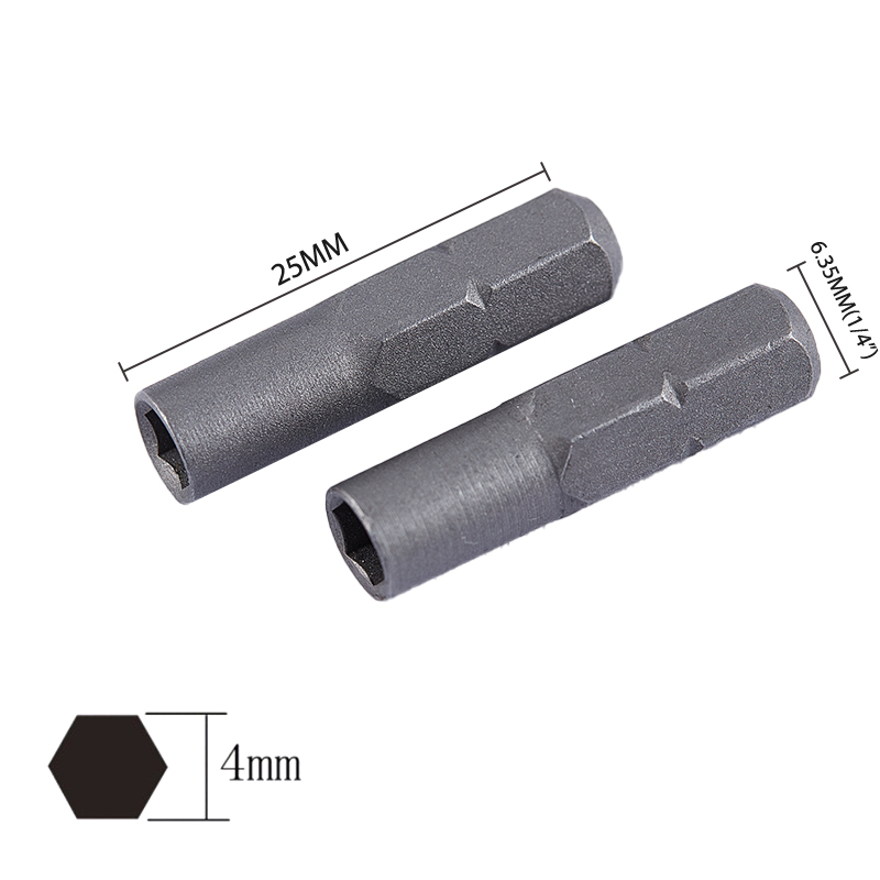 1 PC ไขควงไฟฟ้า Bit HEX 1/4 "6.35mm HEX Shank ถึง 4mm SOCKET DRIVER Bit ADAPTER สําหรับ Precision HEX Bits ผู้ถือสกรูเครื่องมือ