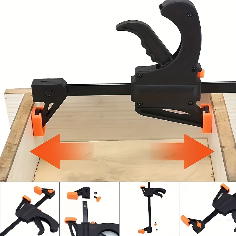 4" Woodworking Clamp 1/2Pcs Set Fixed Type Quick Ratchet Release Speed Extruded Nylon Work Bar Kit Spreader Gadgets DIY Portable