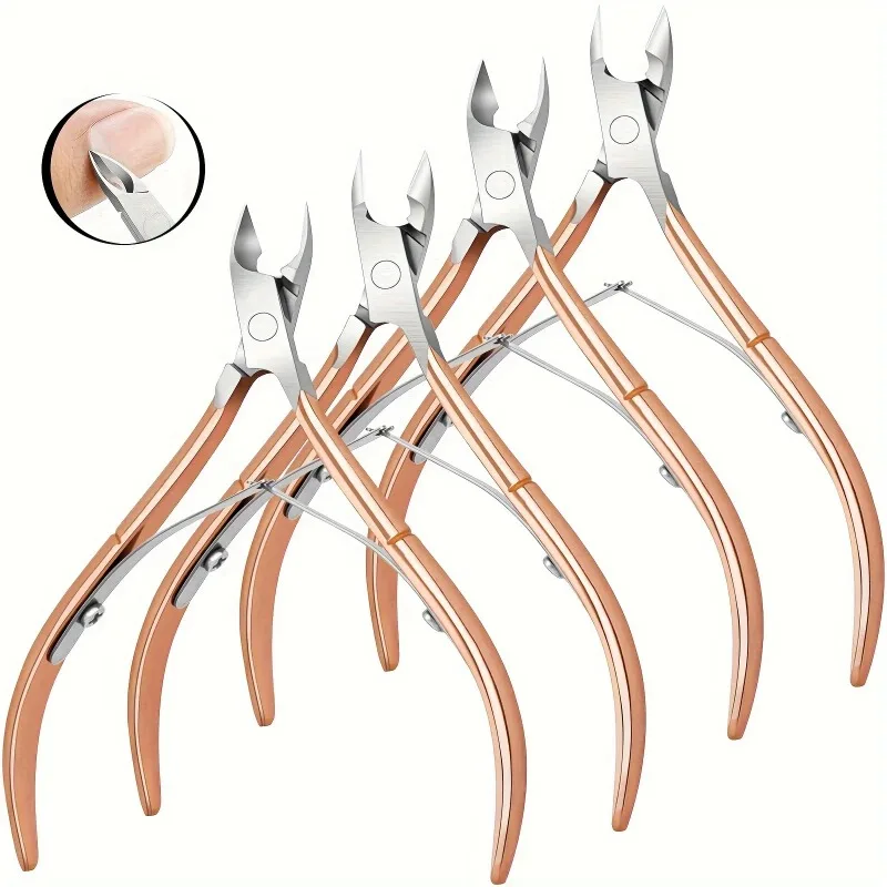 1 peça de pinça de cutícula, aparador de cutícula de aço inoxidável premium para manicure e pedicure em casa/spa/salão