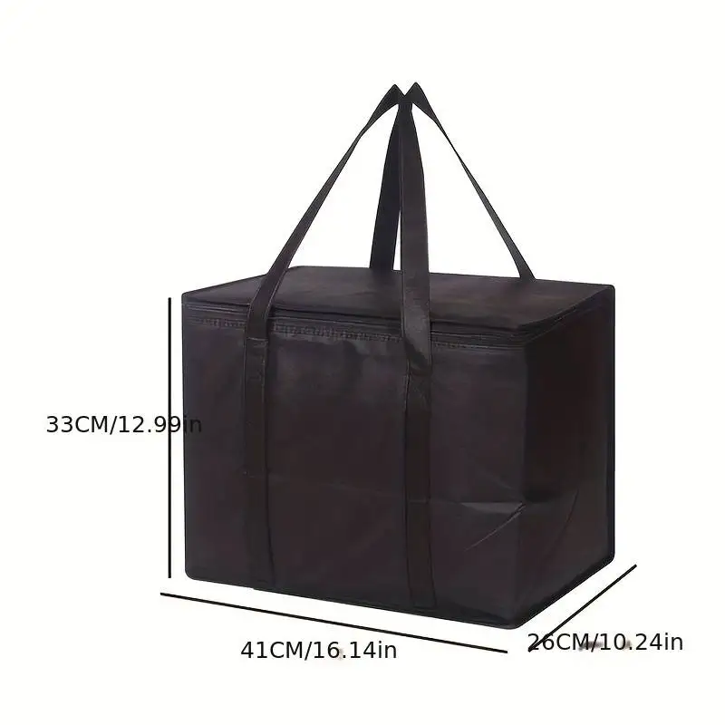 Borse per la spesa isolate di grande capacità Borsa termica morbida riutilizzabile pieghevole Borsa per la consegna di cibo da asporto calda e fredda leggera
