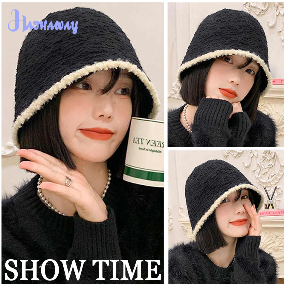 Chapéu de lã curta feminino, Chapéu de pescador, Sintético, Explosões com cabelo, Natural, Cabeça cheia, Roupa diária, Moda
