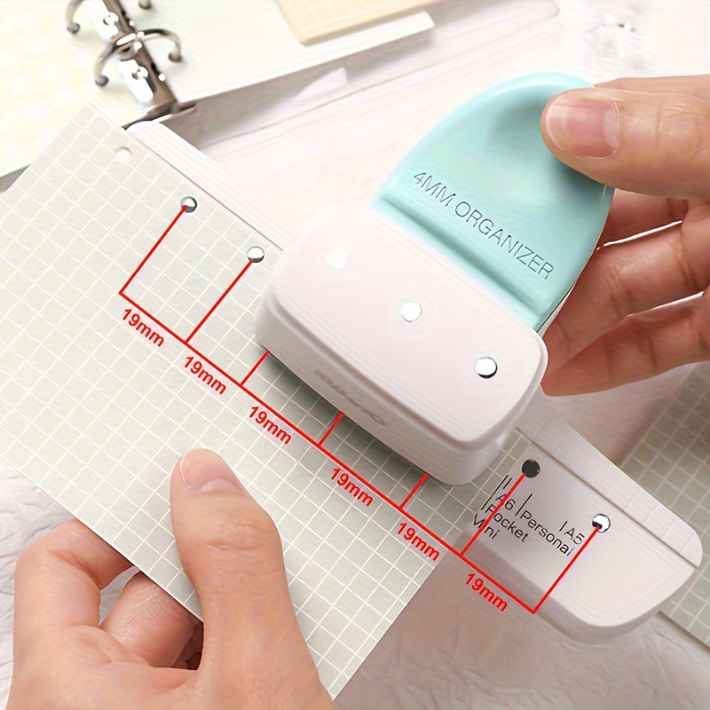 Three-hole hole punch & 4mm diameter hole punch paper hole punch for scrapbooks, loose-leaf notebooks, pocket books