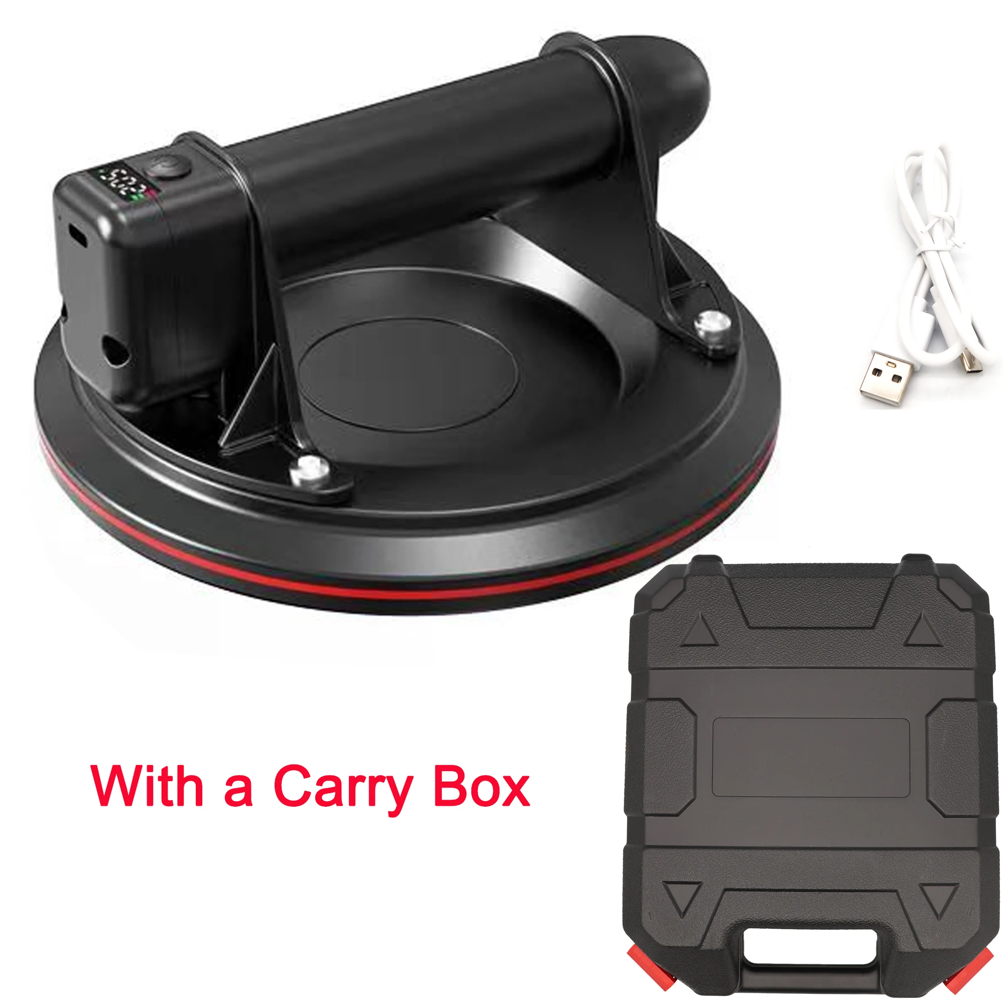 Ventosa a vácuo elétrica 8 Polegada 250kg capacidade de rolamento levantador a vácuo resistente para telha granito vidro levantamento manual powerfu