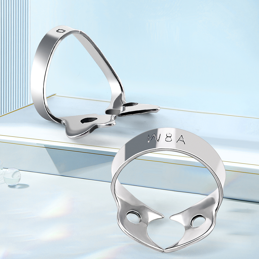 Abrazaderas de dique de goma Dental Azdent, Clips de barrera restauradora endodóntica de acero inoxidable, materiales ortopédicos para odontología, herramientas de laboratorio, 1 Uds.