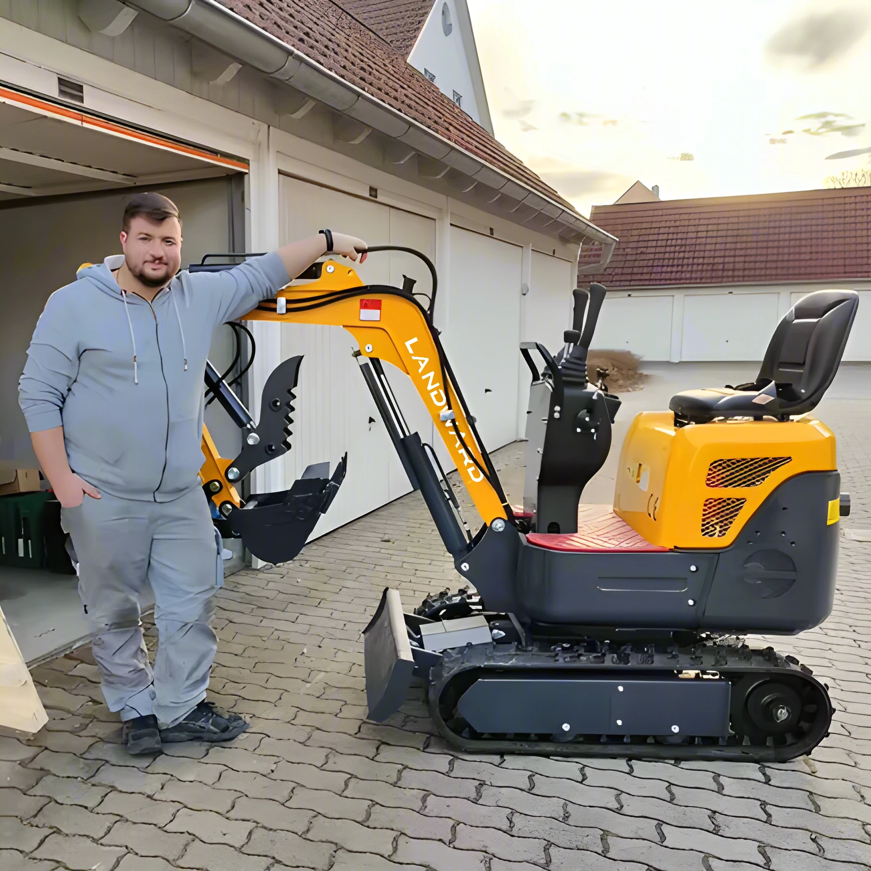 Excavadora de orugas pequeña personalizada de 1 tonelada EPA Euro 5 agrícola 1000KG ensacadora venta al por mayor de alta calidad uso doméstico Mini excavadora diésel