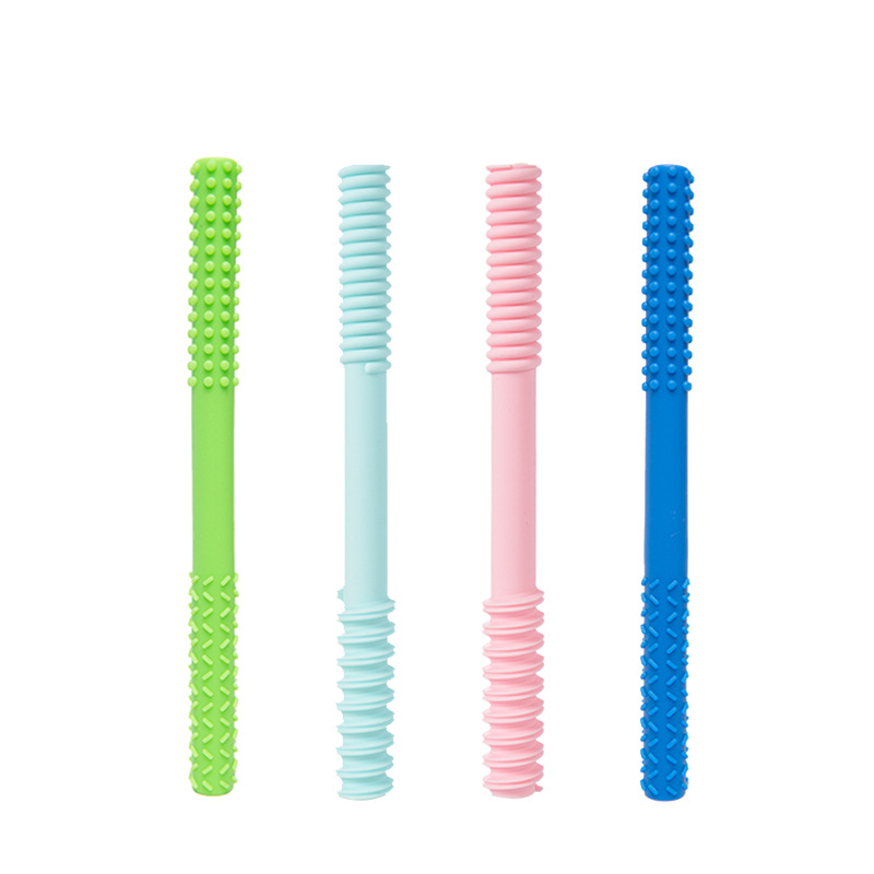 Trẻ Em Bé Miếng Dán Nhai Keo Silicone Rỗng Mọc Răng Ống Chống Ăn Tay Hàm Dính Đồ Chơi Sơ Sinh Tặng Phụ Kiện