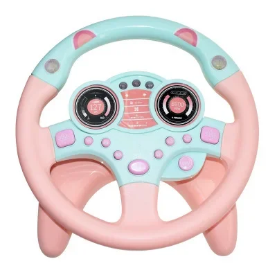 Electric Simulation Infant Steering Wheel Toy with Lights and Sounds for Kids Ideal for Early Education and Stroller Play