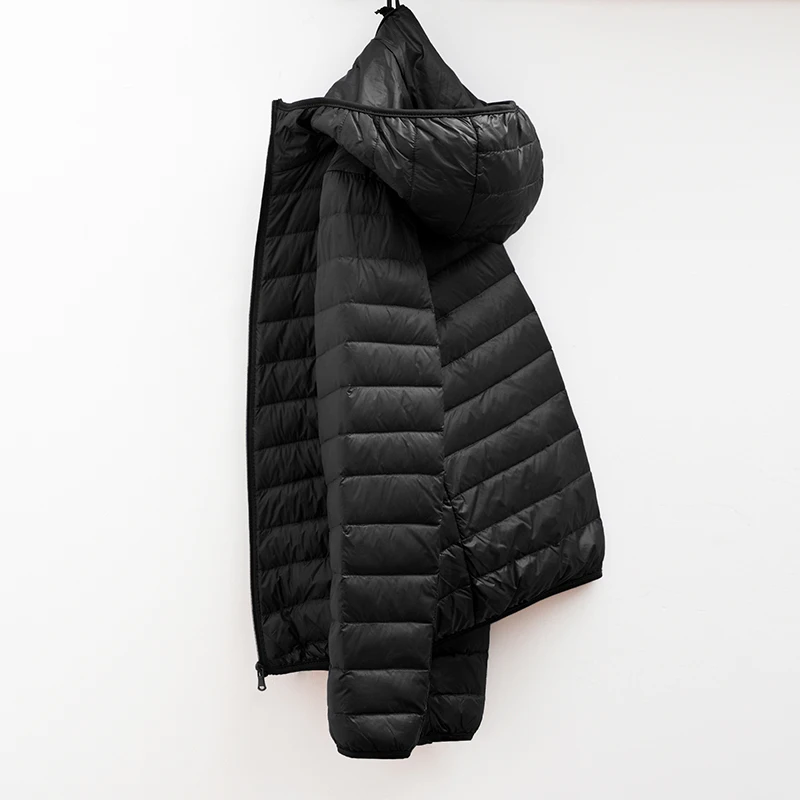 2024 Heren winterjas Mode witte eend donsjassen met capuchon Plus size ultralichte donsjas Draagbare slanke parka's
