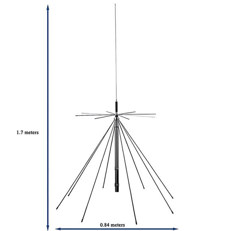 Ultra-Wideband Discone Antenna,25MHz-1300MHz, Multi-Frequency Compatible, PL259 Connector