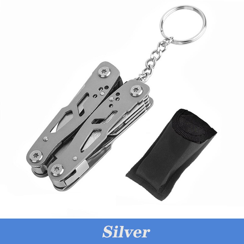 Pinza per coltello tascabile multifunzionale in acciaio inossidabile per esterni pieghevole mini strumento di salvataggio di sopravvivenza multiuso compatto portatile